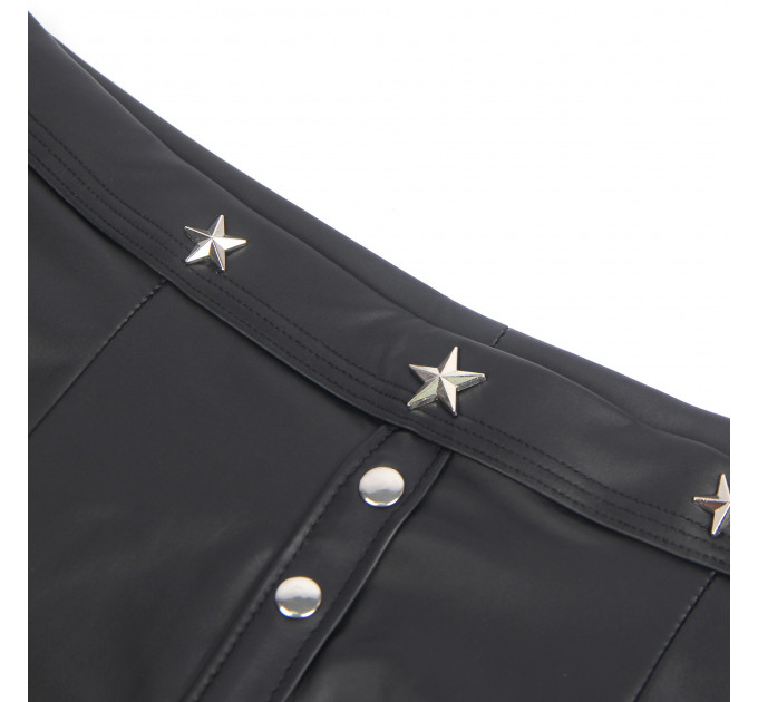 Чоловічі труси-боксери Star Night з імітацією шкіри, чорні, XL