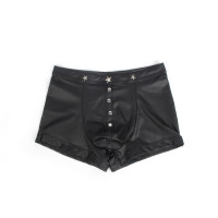 Чоловічі труси-боксери Star Night з імітацією шкіри, чорні, XL