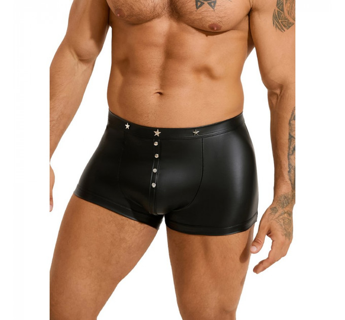 Чоловічі труси-боксери Star Night з імітацією шкіри, чорні, XL