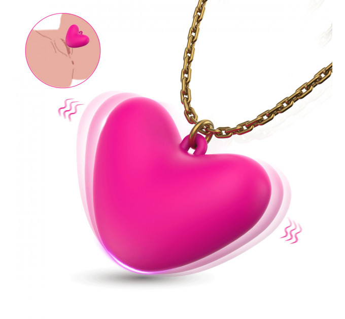 Мини-вибратор клиторальный Every Night Toys Eileen в форме сердца розовый, 10 режимов вибрации