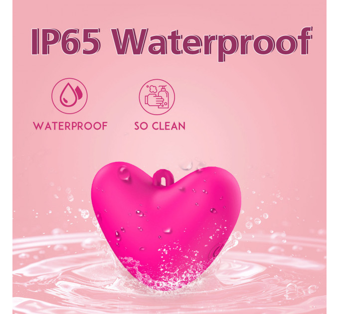 Мини-вибратор клиторальный Every Night Toys Eileen в форме сердца розовый, 10 режимов вибрации