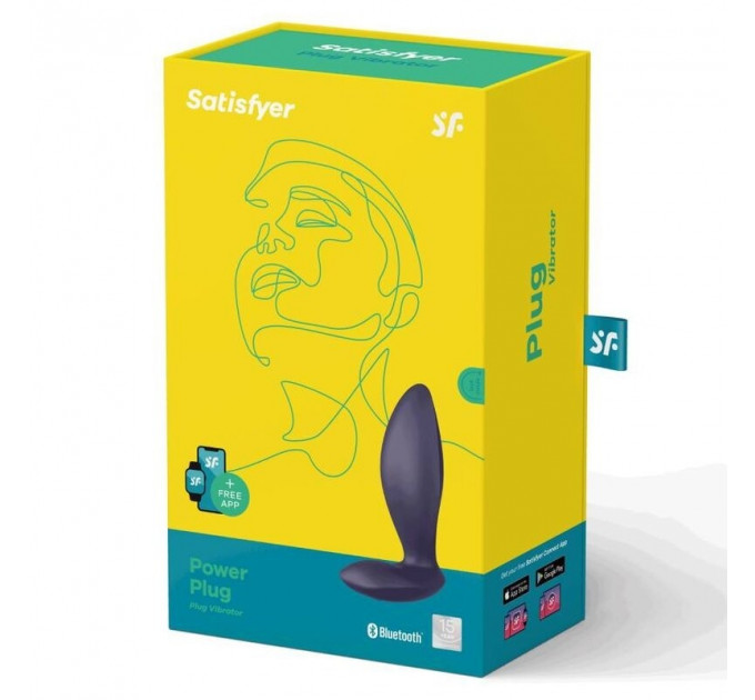 Небольшой анальный смарт-стимулятор Satisfyer Power Plug с вибрацией, фиолетовый