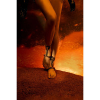 Поножи из итальянской кожи с золотыми деталями Butterfly cuffs UPKO