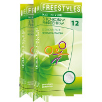 Презервативы с точечным рельефом латексные FREESTYLES со смазкой, 0.06 мм (цена за упаковку, 12 шт.) Презервативы с точечным рельефом латексные FREESTYLES со смазкой, 0.06 мм (цена за упаковку, 12 шт.)