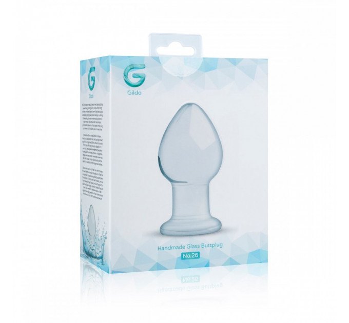 Пробка стекло прозрачная Gildo Glass Buttplug No. 26