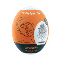Самозмащувальний мастурбатор у вигляді яйця Satisfyer Crunchy Masturbator Egg рельєфний Самозмащувальний мастурбатор у вигляді яйця Satisfyer Crunchy Masturbator Egg рельєфний
