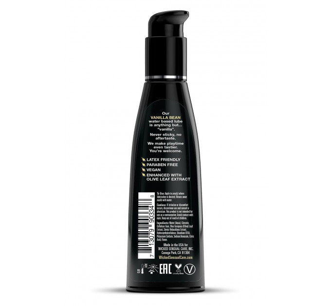 Їстівний лубрикант зі смаком ванілі WICKED AQUA 120ML