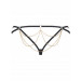 Трусики стринги с цепочками Obsessive Pantheria thong black S/M