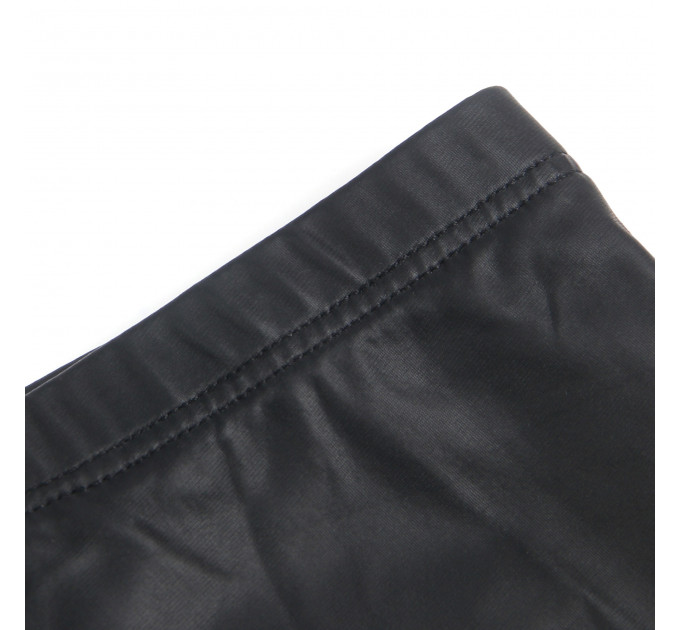 Труси на блискавці, чоловічі Star Night з імітацією шкіри, чорні, M