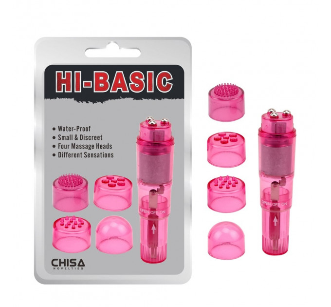 Вибратор клиторальный с насадками Chisa Hi-Basic THE ULTIMATE MINI-MA