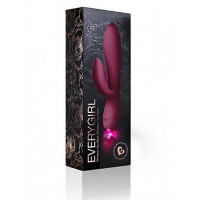 Вибратор кролик Rocks Off Everygirl Rabbit BURGUNDY