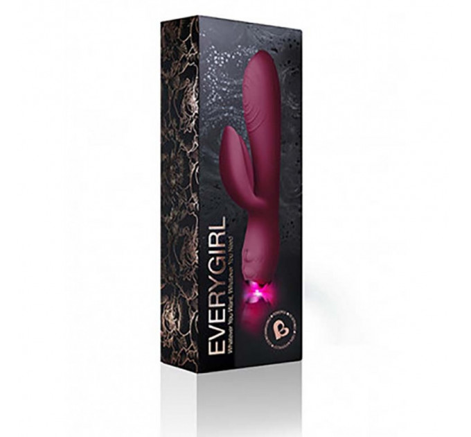 Вибратор кролик Rocks Off Everygirl Rabbit BURGUNDY