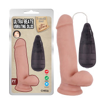Вибратор реалистичный на присоске Chisa T-skin ReaL Ultra Beats Vibrating Dildo с пультом управления