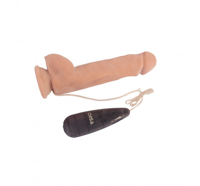Вибратор реалистичный на присоске Chisa T-skin ReaL Ultra Beats Vibrating Dildo с пультом управления