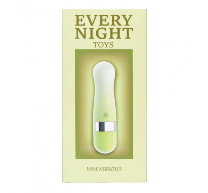 Вибропуля многоскоростная Every Night Toys с 10 режимами вибрации, зеленый градиент