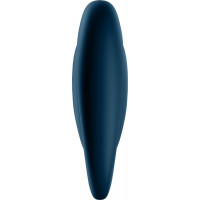 Вибрирующее кольцо для пениса Satisfyer Glorious Duo со стимуляцией яичек и клитора, синее