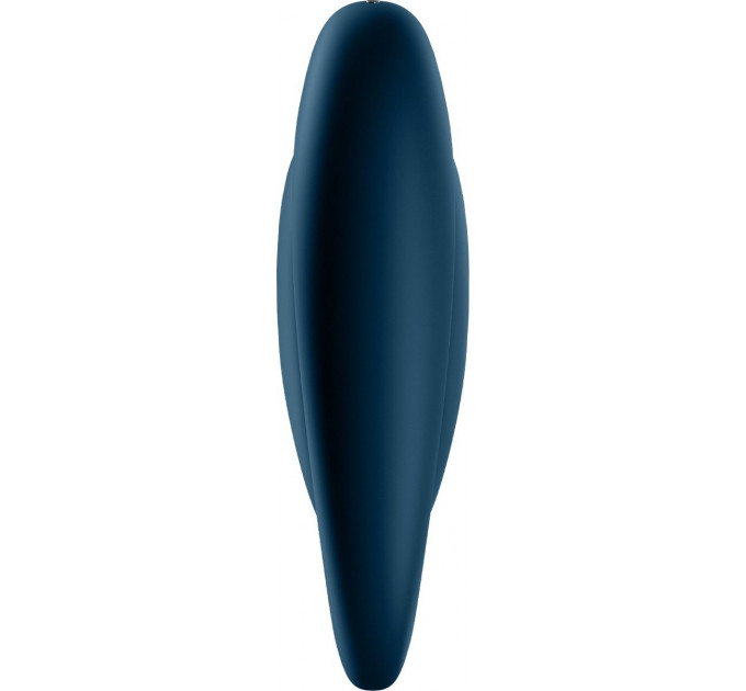Вибрирующее кольцо для пениса Satisfyer Glorious Duo со стимуляцией яичек и клитора, синее