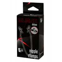 Затискачі для сосків Dream Toys Blaze Deluxe Nipple Clamps на чорному ланцюжку