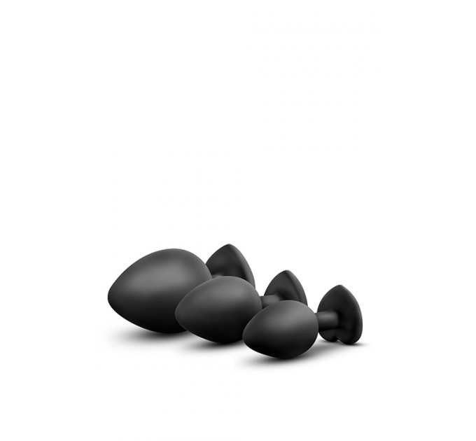 Набір анальних пробок LUXE BLING PLUGS TRAINING KIT RED GEMS