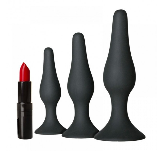 Набір анальних пробок EasyToys Butt Plug Set, чорний