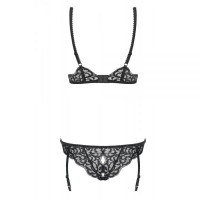 Боди Obsessive Laluna crotchless teddy black L/XL