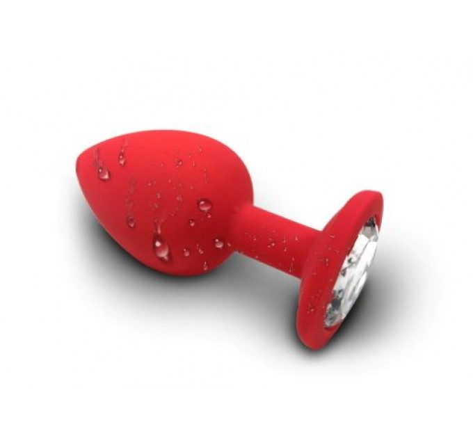 Анальная пробка Red Silicone Diamond, S