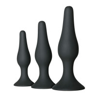 Набір анальних пробок EasyToys Butt Plug Set, чорний