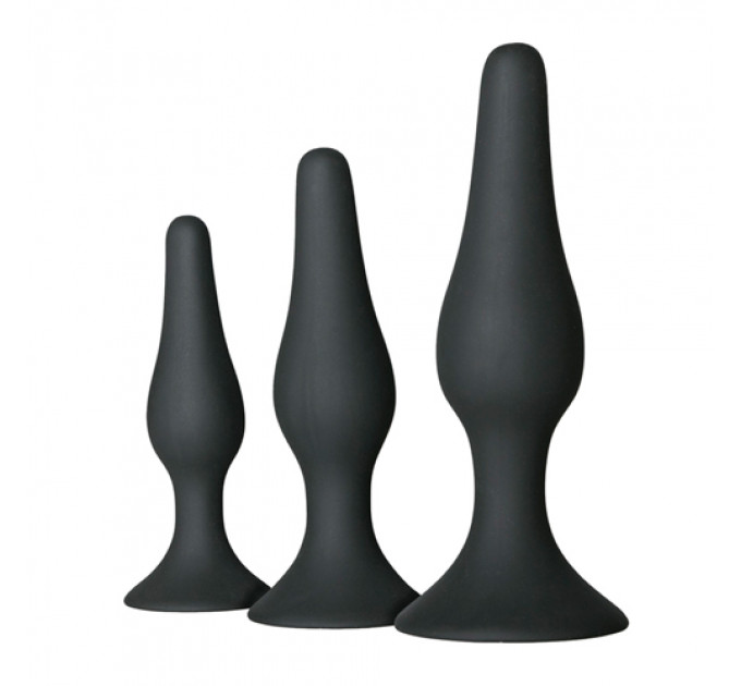 Набір анальних пробок EasyToys Butt Plug Set, чорний