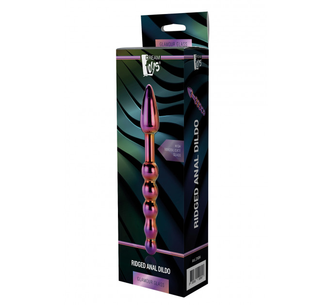 Dt21834 скляний Анальний стимулятор Dream Toys GLAMOUR GLASS RIDGED ANAL DILDO