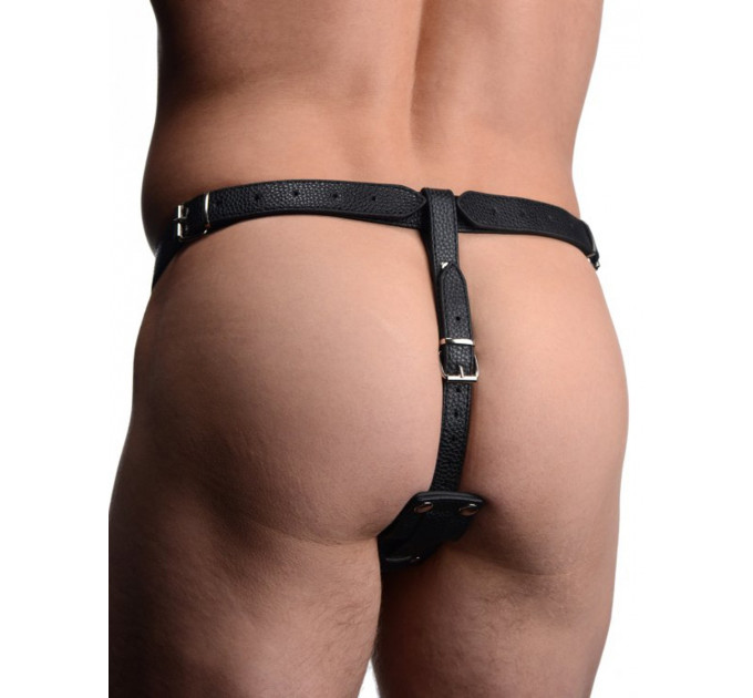 Портупея трусы с кольцом на член Harness With Cock Ring And Anal Plug и анальной пробкой