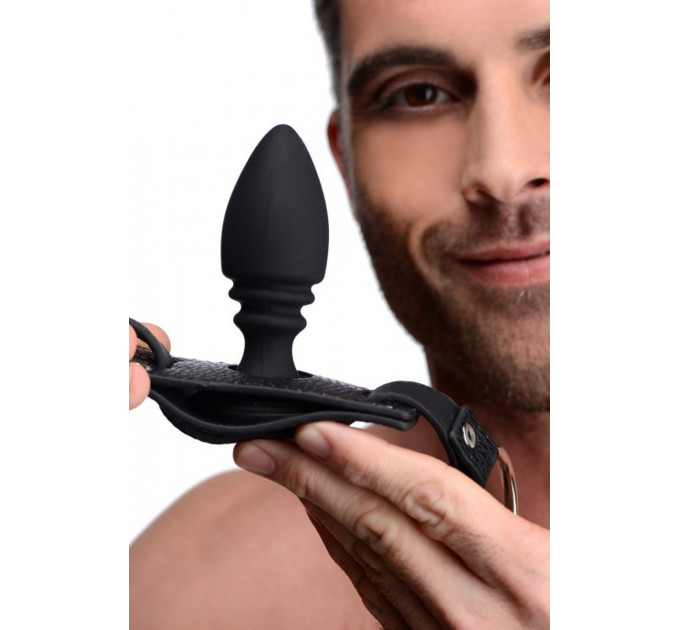 Портупея трусы с кольцом на член Harness With Cock Ring And Anal Plug и анальной пробкой