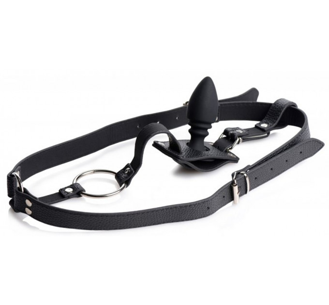 Портупея трусы с кольцом на член Harness With Cock Ring And Anal Plug и анальной пробкой