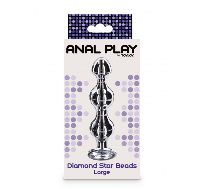 Анальная елочка с кристаллом Toy Joy Diamond Star Beads, Large
