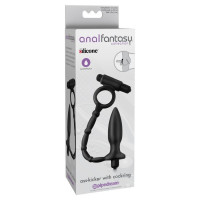 Анальна пробка з ерекційним кільцем Pipedream Anal Fantasy Collection з вібрацією, чорний