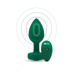 Анальная пробка с вибрацией и пультом B-Vibe - Vibrating Jewel Plug M/L Emerald