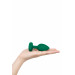 Анальная пробка с вибрацией и пультом B-Vibe - Vibrating Jewel Plug M/L Emerald