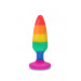 Анальна пробка TOY JOY Hunk Plug, L, різнокольорова, 13 х 3.9 см