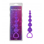 Анальный стимулятор сердечки (цепочка) Chisa Heart Booty Beads, фиолетовый