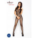 Бодистокинг с геометрическим узором Black Bodystocking Open Crotch BS010-black