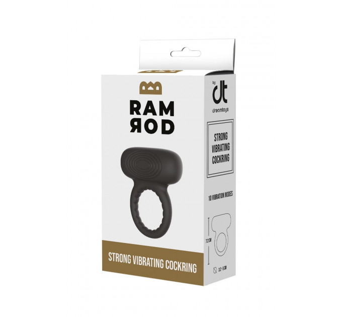 Эрекционное кольцо для пениса с вибрацией Dream Toys RAMROD черное