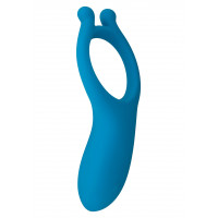 Эрекционное кольцо с вибрацией Toy Joy синее, 11 х 5.5 см