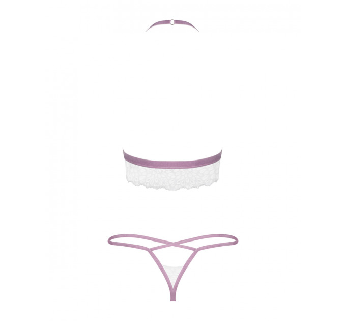 Еротичний комплект мереживний Obsessive Lilyanne 2-pcs set white S/M