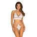 Еротичний комплект мереживний Obsessive Lilyanne 2-pcs set white S/M