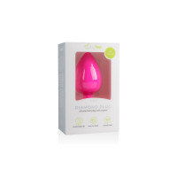 Анальная пробка с кристаллом Easytoys, силиконовая, розовая, 10 х 4 см