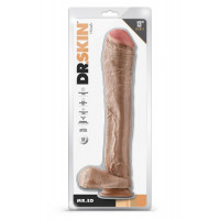 Фаллоимитатор Гигант реалистичный Blush Dr. Skin Mr. Ed с яичками, бежевый
