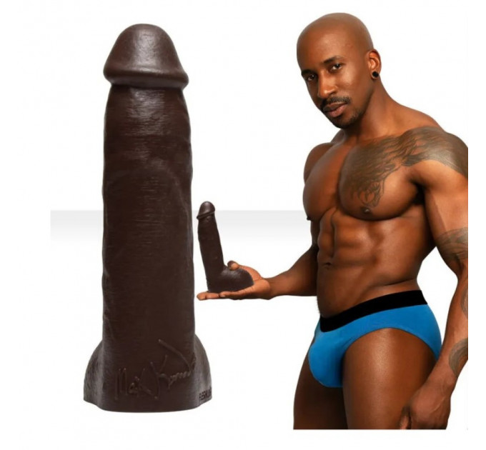 Фаллоимитатор с мошонкой реалистичный Fleshjack Boys Max Konnor Dildo (RP), черный, 24 см х 4.9 см