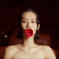 Кляп у формі Троянди червоний Rose Ball Gag UPKO