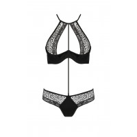 Комплект белья с ажурными вставками SCARLET BIKINI black S/M - Passion