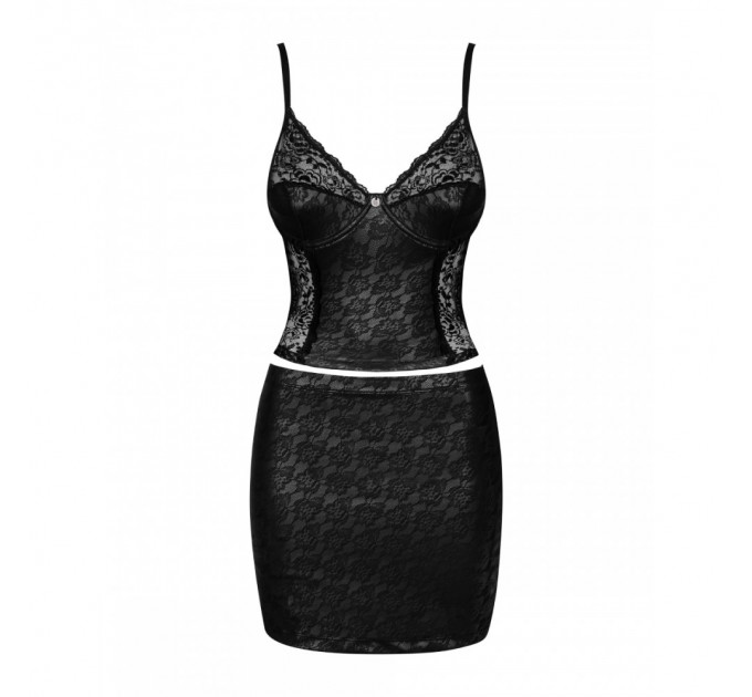 Комплект Obsessive Felisita корсет та спідниця S/M