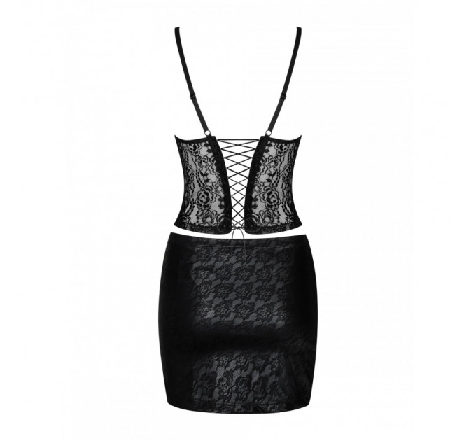 Комплект Obsessive Felisita корсет та спідниця S/M